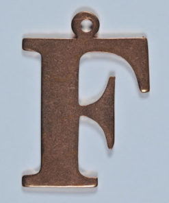 copper letter F